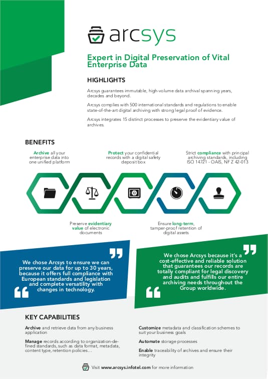 Expert in Digital Preservation of Vital Enterprise Data